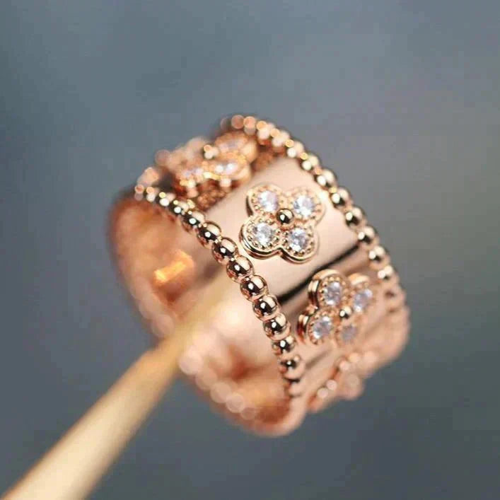 [Royal&Vicky]CLOVER KALEIDOSCOPE RING 10MM