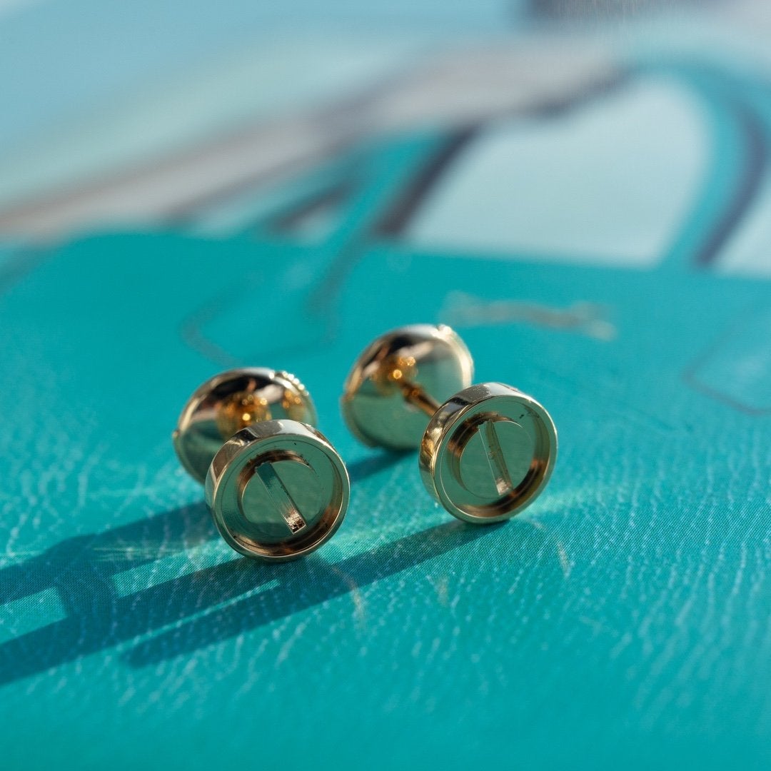 [Royal&Vicky]LOVE EARRINGS PINK GOLD 10MM