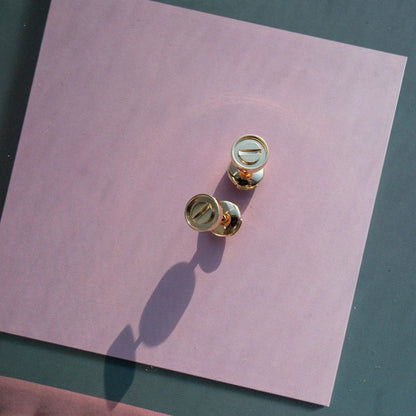 [Royal&Vicky]LOVE EARRINGS PINK GOLD 10MM