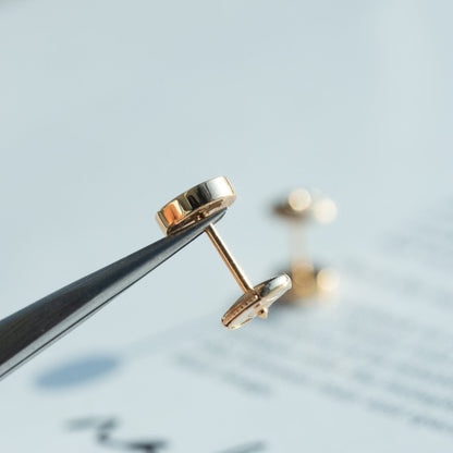 [Royal&Vicky]LOVE EARRINGS PINK GOLD 10MM