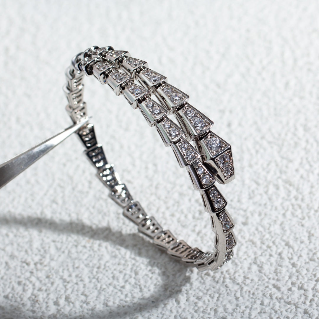 [Super]SERPENTI BRACELET 6MM SILVER DIAMOND