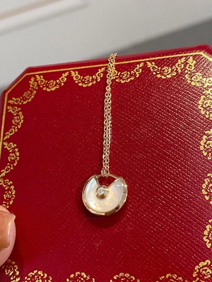 [Royal&Vicky]AMULETTE ROSE GOLD MOP NECKLACE