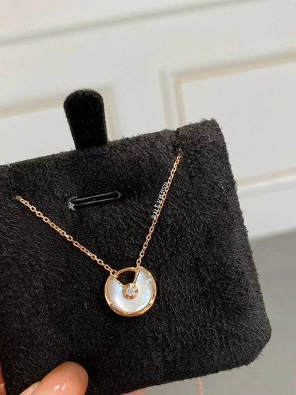 [Royal&Vicky]AMULETTE ROSE GOLD MOP NECKLACE
