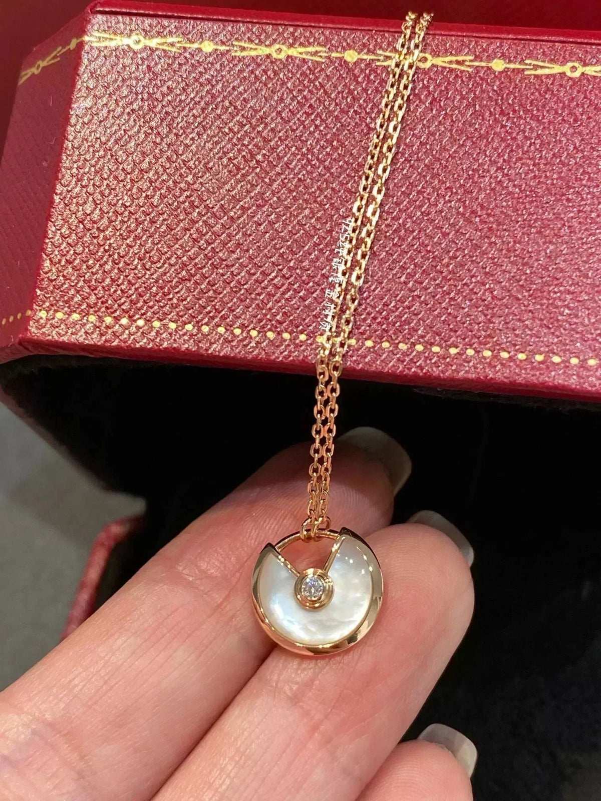 [Royal&Vicky]AMULETTE ROSE GOLD MOP NECKLACE