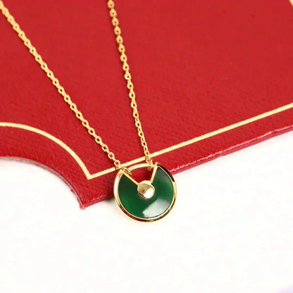 [Royal&Vicky]AMULETTE GOLD MALACHITE NECKLACE