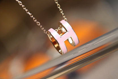 [Royal&Vicky]POP H PEDANT PINK GOLD