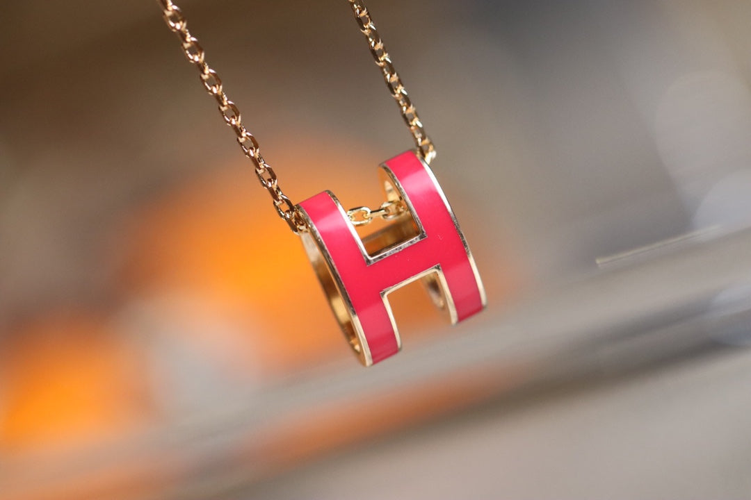 [Royal&Vicky]POP H PEDANT PINK GOLD