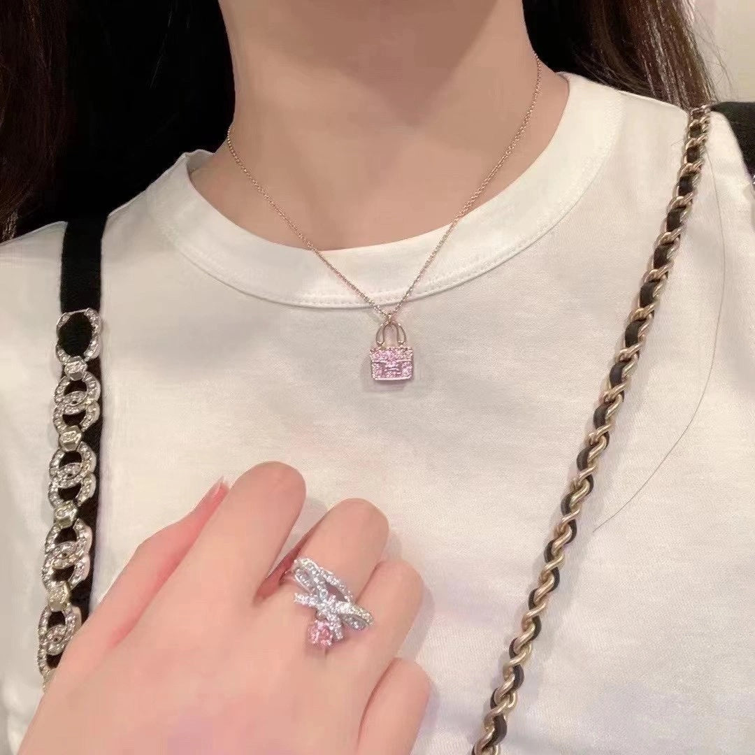 [Royal&Vicky]CONSTANCE PEDANT PURPLE DIAMOND NECKLACE