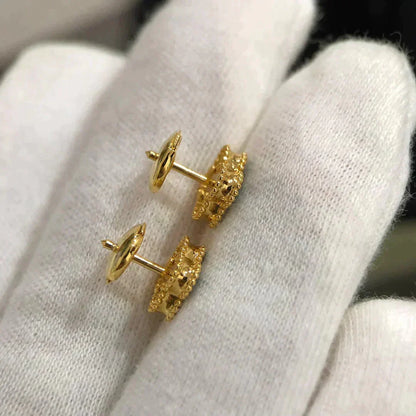 [Royal&Vicky]CLOVER MINI 9.5MM MALACHITE  EARRINGS