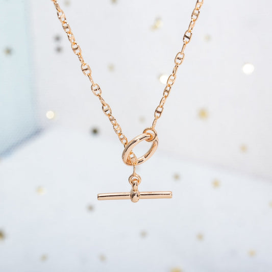 [Royal&Vicky]ECHAPPEE NECKLACE PINK GOLD