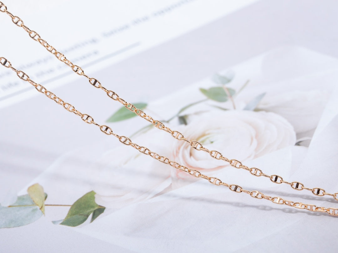 [Royal&Vicky]ECHAPPEE NECKLACE PINK GOLD