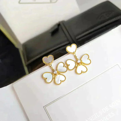 [Royal&Vicky]CLOVER SWEET WHITE MOP EARRINGS