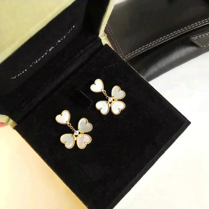 [Royal&Vicky]CLOVER SWEET WHITE MOP EARRINGS