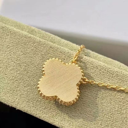 [Royal&Vicky]CLOVER 15MM DIAMOND TURQUOISE NECKLACE
