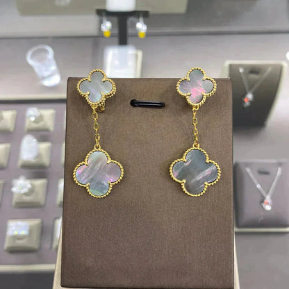 [Royal&Vicky]CLOVER 2 MOTIFS  EARRINGS (MULTIPLE CHOICESC