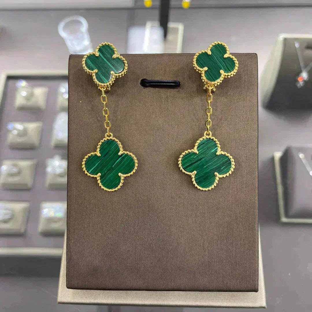 [Royal&Vicky]CLOVER 2 MOTIFS  EARRINGS (MULTIPLE CHOICESC