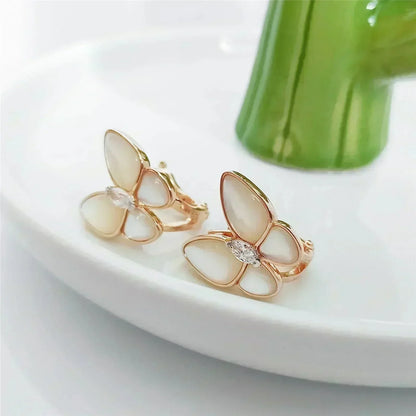 [Royal&Vicky]BUTTERFLY MOP DIAMOND EARRINGS