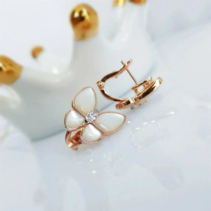 [Royal&Vicky]BUTTERFLY MOP DIAMOND EARRINGS