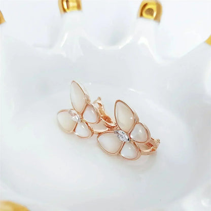 [Royal&Vicky]BUTTERFLY MOP DIAMOND EARRINGS