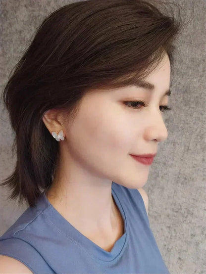 [Royal&Vicky]BUTTERFLY MOP DIAMOND EARRINGS