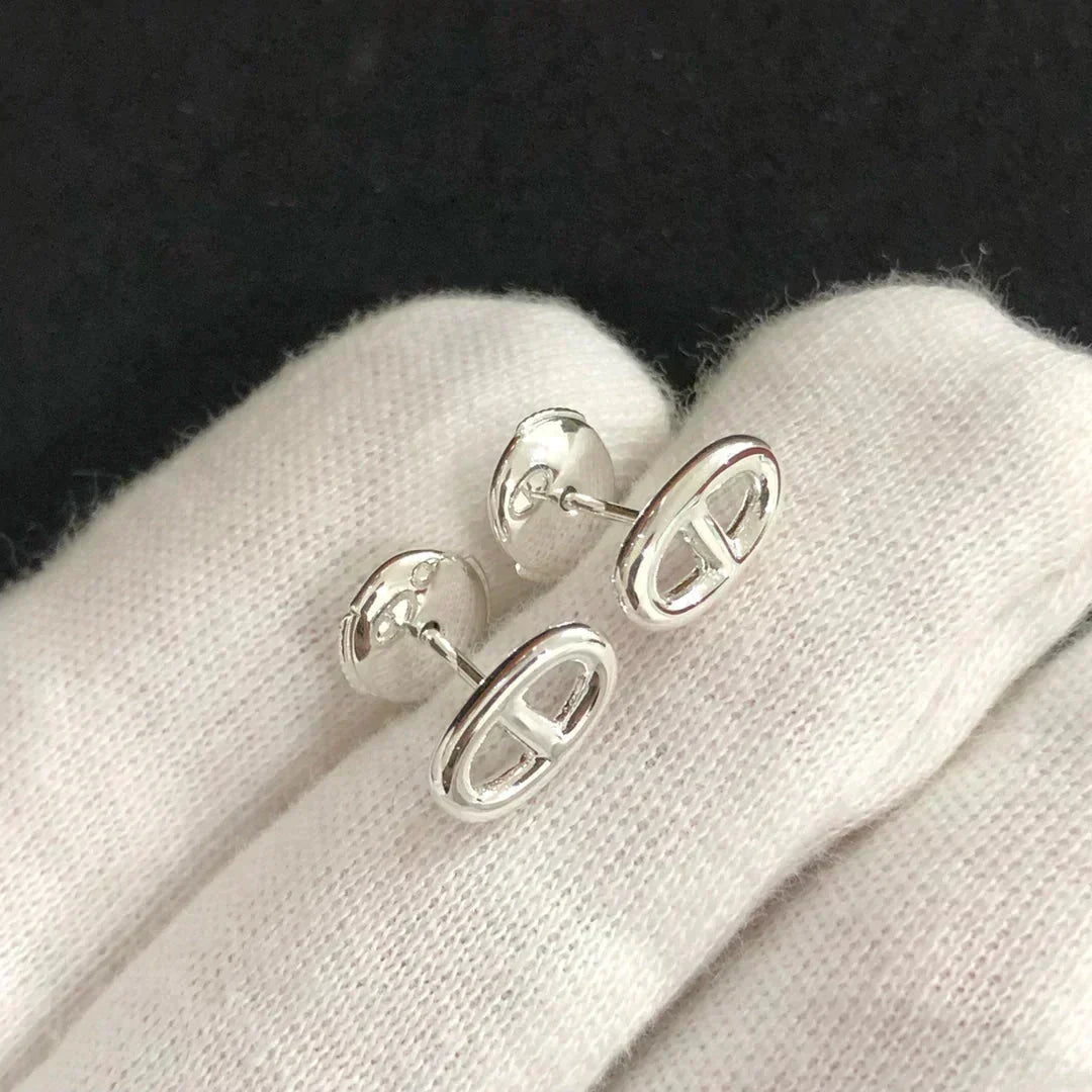 [Royal&Vicky]CHAINE SMALL EARRINGS GOLD AND SILVER