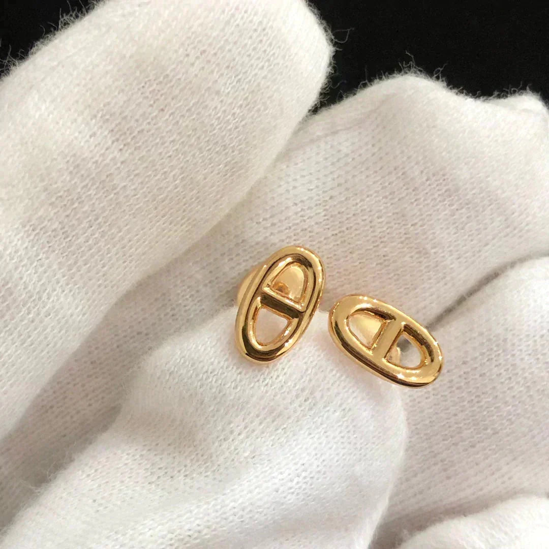 [Royal&Vicky]CHAINE SMALL EARRINGS GOLD AND SILVER