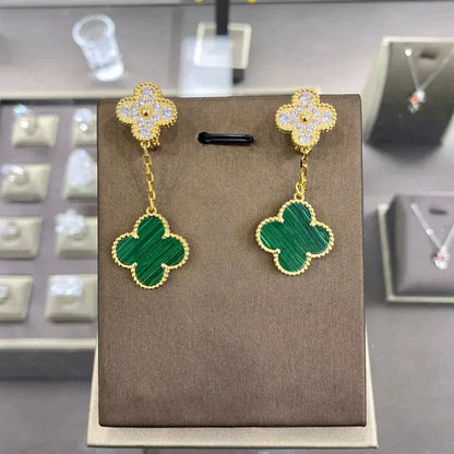 [Royal&Vicky]CLOVER  2 MOTIFS  DIAMOND  EARRINGS (MULTIPLE CHOICESç´