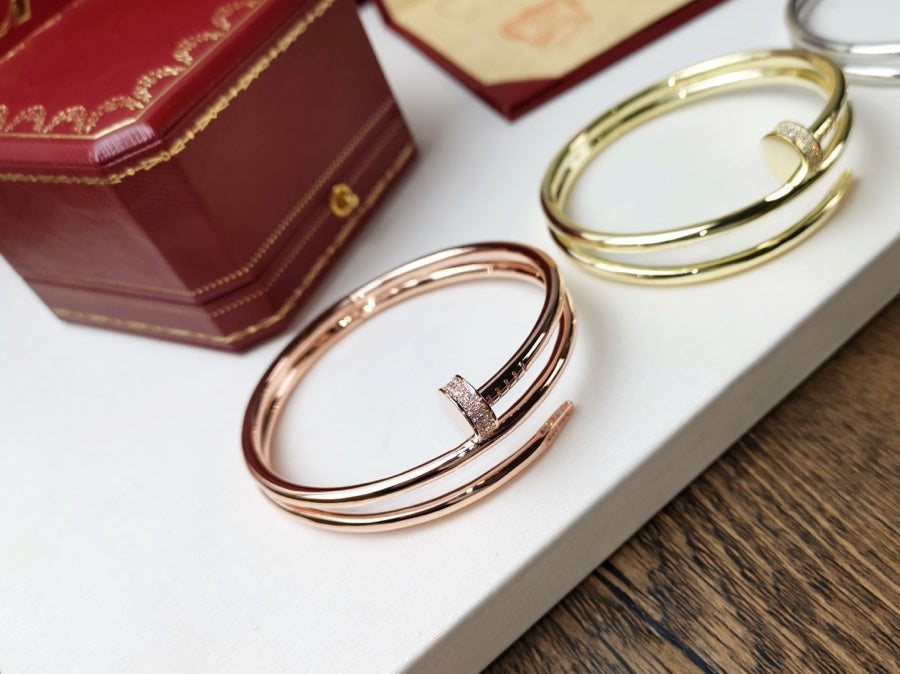 [Royal&Vicky]JUSTE BRACELET 3.5MM DOUBLE ROW DIAMOND