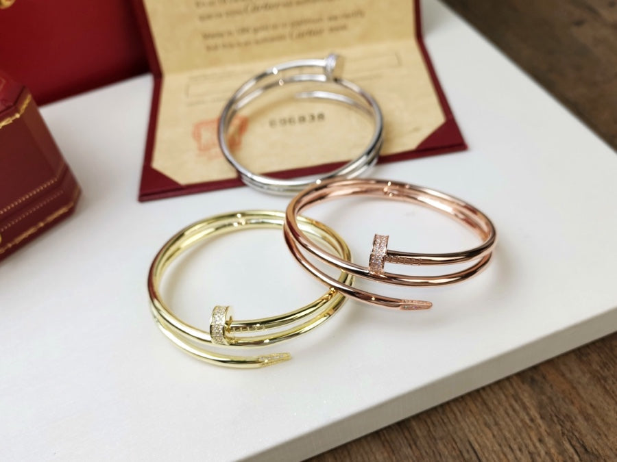 [Royal&Vicky]JUSTE BRACELET 3.5MM DOUBLE ROW DIAMOND