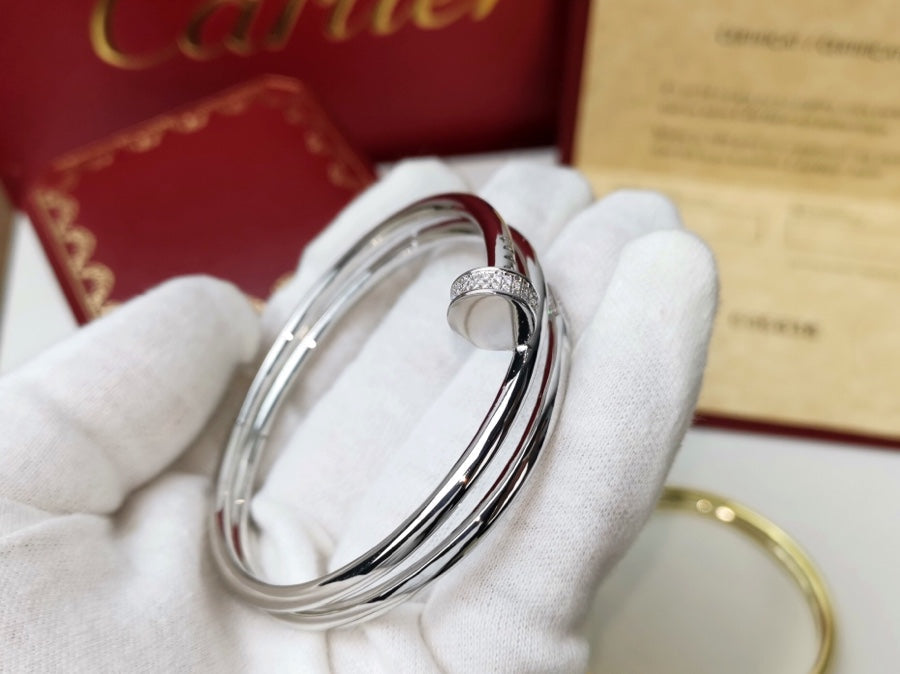 [Royal&Vicky]JUSTE BRACELET 3.5MM DOUBLE ROW DIAMOND