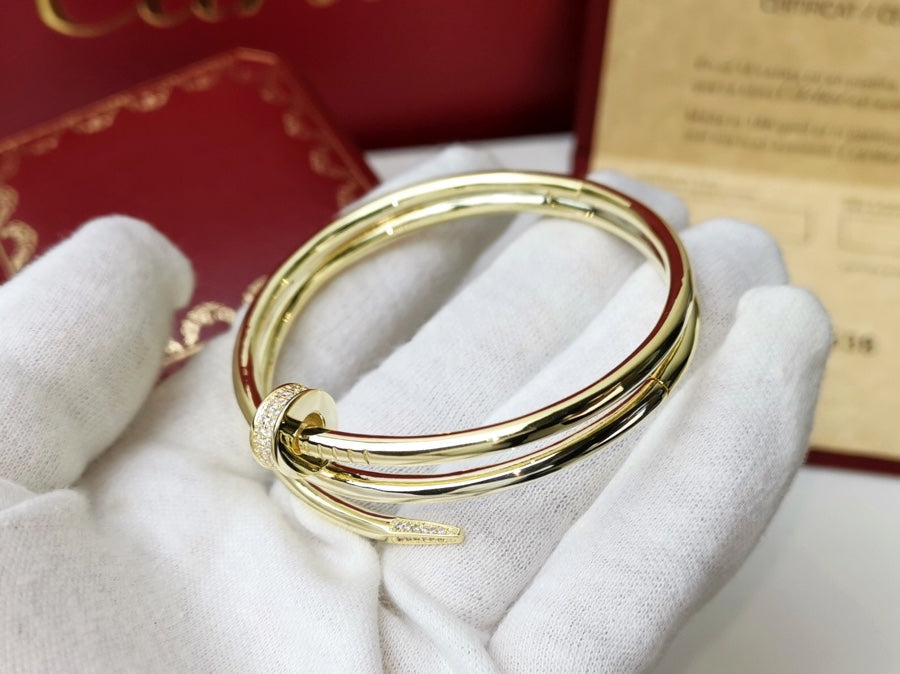 [Royal&Vicky]JUSTE BRACELET 3.5MM DOUBLE ROW DIAMOND