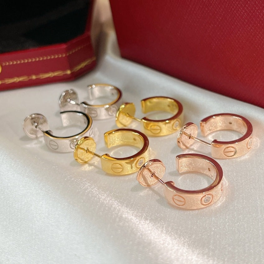 [Royal&Vicky]LOVE EARRINGS 5.7MM 2 DIAMONDS