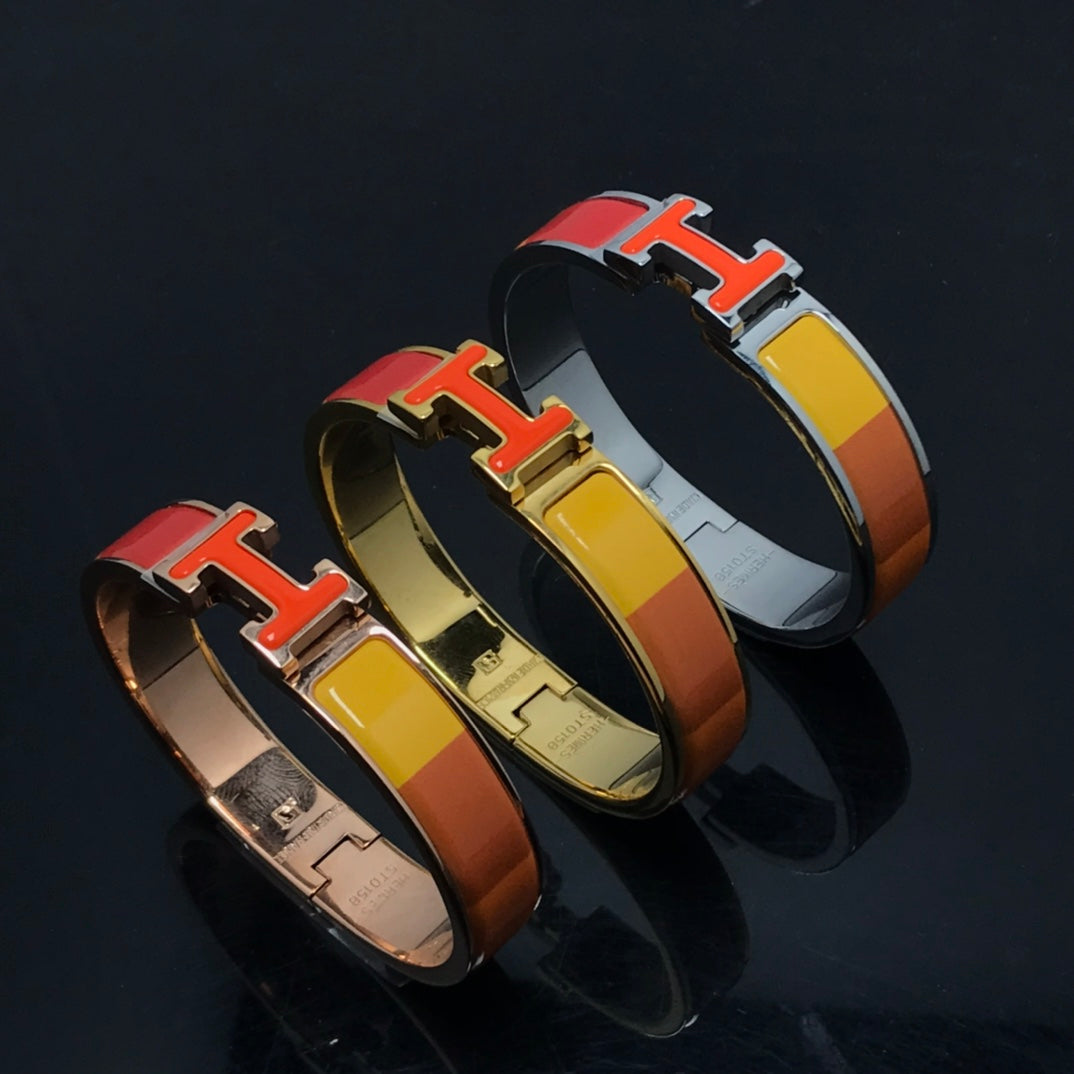 [Royal&Vicky]H BRACELET ORANGE RAINBOW CERAMIC
