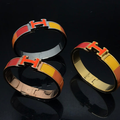[Royal&Vicky]H BRACELET ORANGE RAINBOW CERAMIC
