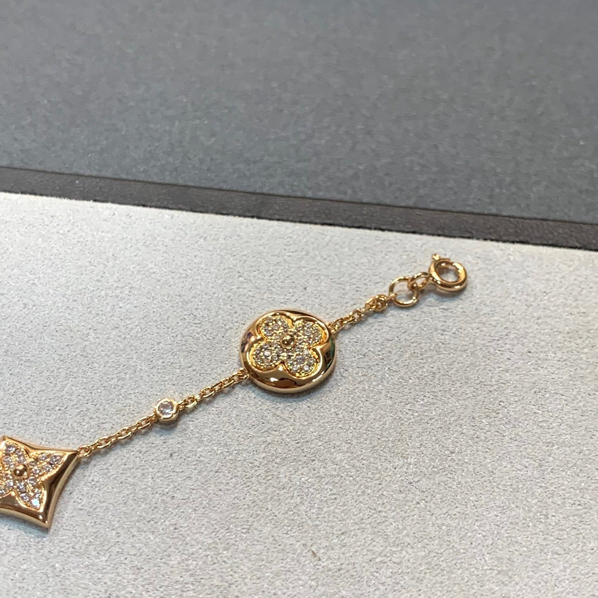 [Royal&Vicky]STAR AND SUN 4 MOTIFS GOLD DIAMONDS BRACELET
