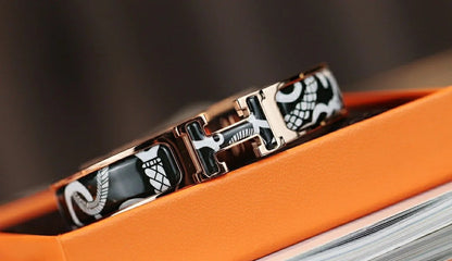 [Royal&Vicky]H TARTAN BRACELET 12MM