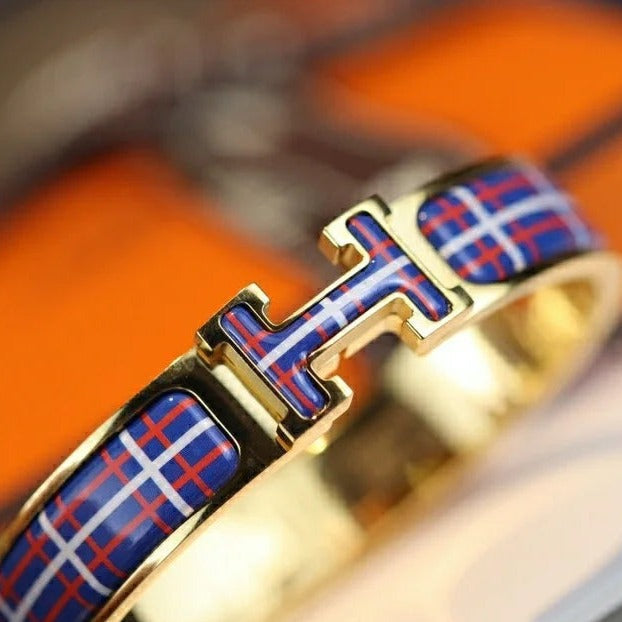 [Royal&Vicky]H TARTAN BRACELET 12MM