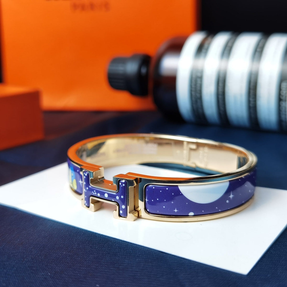 [Royal&Vicky]H STAR AND MOON BRACELET 12MM