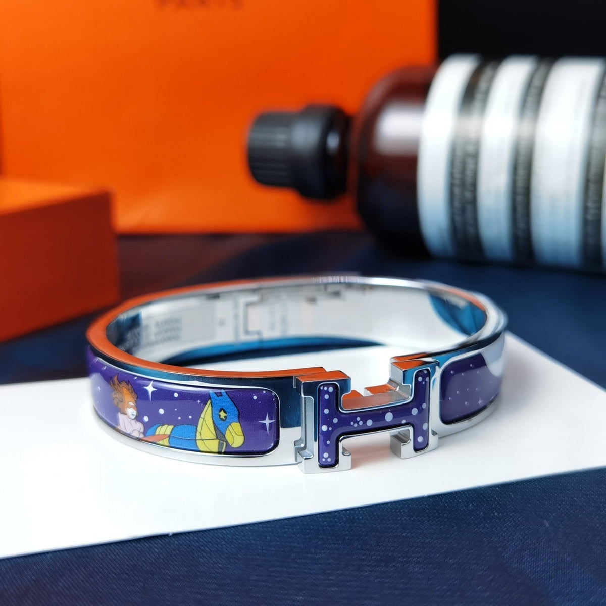 [Royal&Vicky]H STAR AND MOON BRACELET 12MM