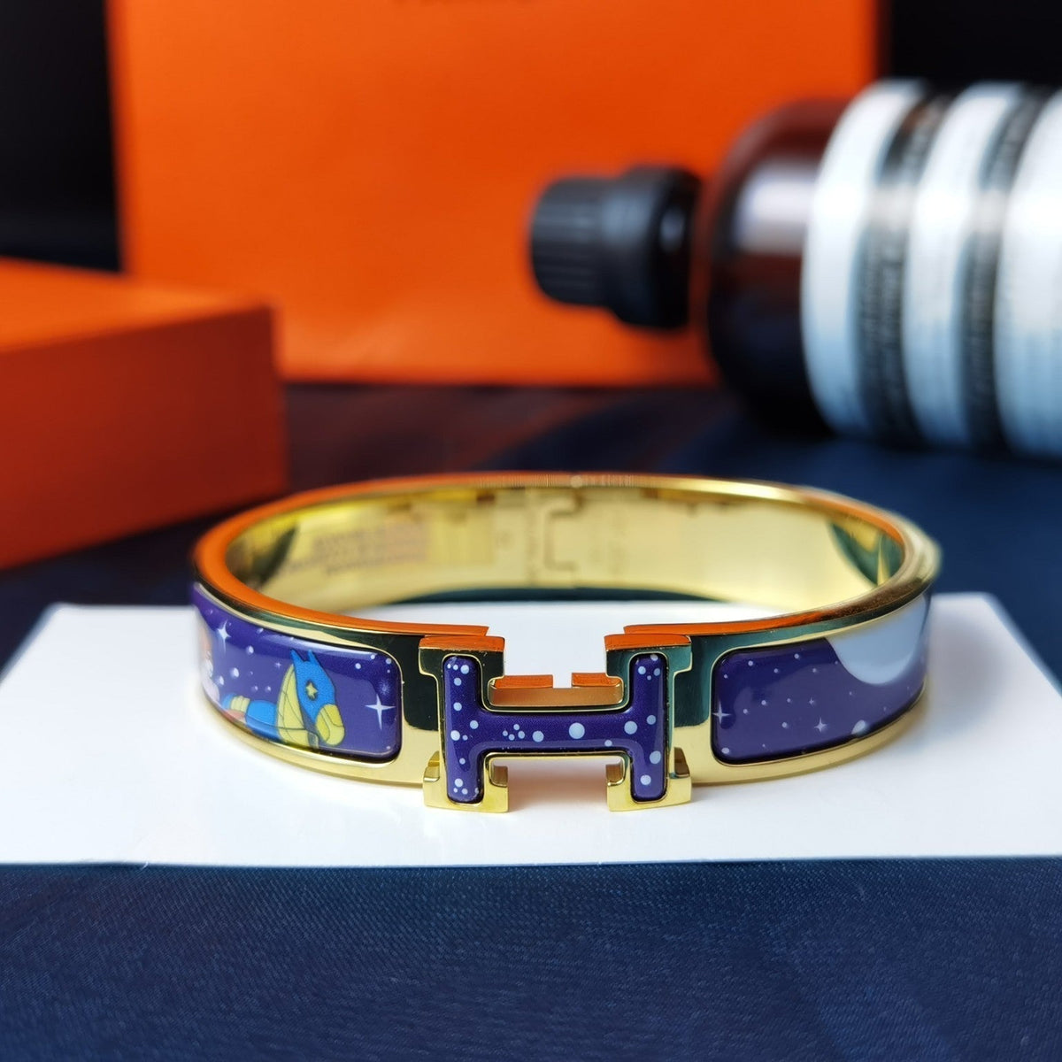 [Royal&Vicky]H STAR AND MOON BRACELET 12MM