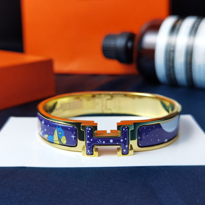 [Royal&Vicky]H STAR AND MOON BRACELET 12MM
