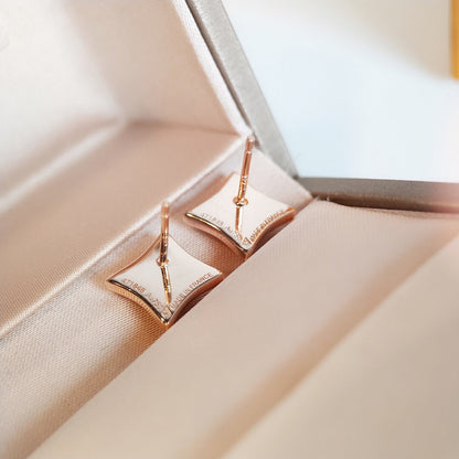 [Royal&Vicky]STAR MOP PINK GOLD EARRINGS