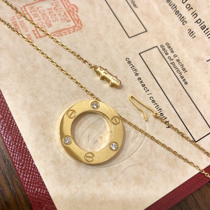 [Royal&Vicky]LOVE NECKLACE 16MM 3 DIAMONDS