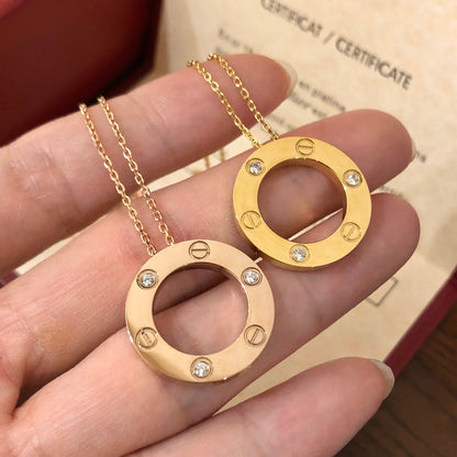 [Royal&Vicky]LOVE NECKLACE 16MM 3 DIAMONDS