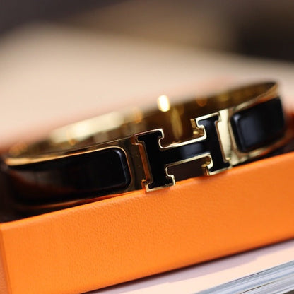 [Royal&Vicky]H BRACELET 12MM GOLD
