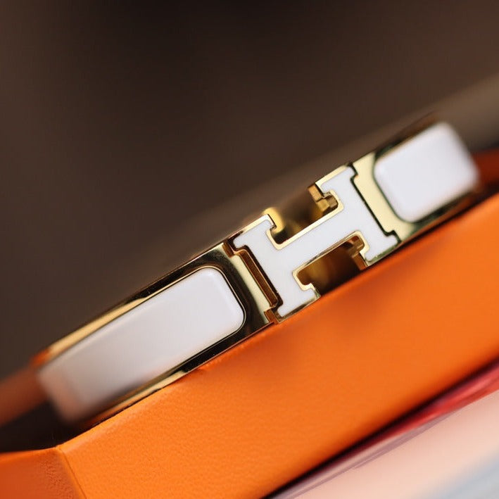 [Royal&Vicky]H BRACELET 12MM GOLD