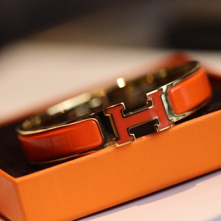 [Royal&Vicky]H BRACELET 12MM GOLD