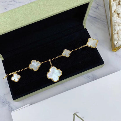 [Royal&Vicky]MAGIC CLOVER MOP GOLD BRACELET 5 MOTIFS
