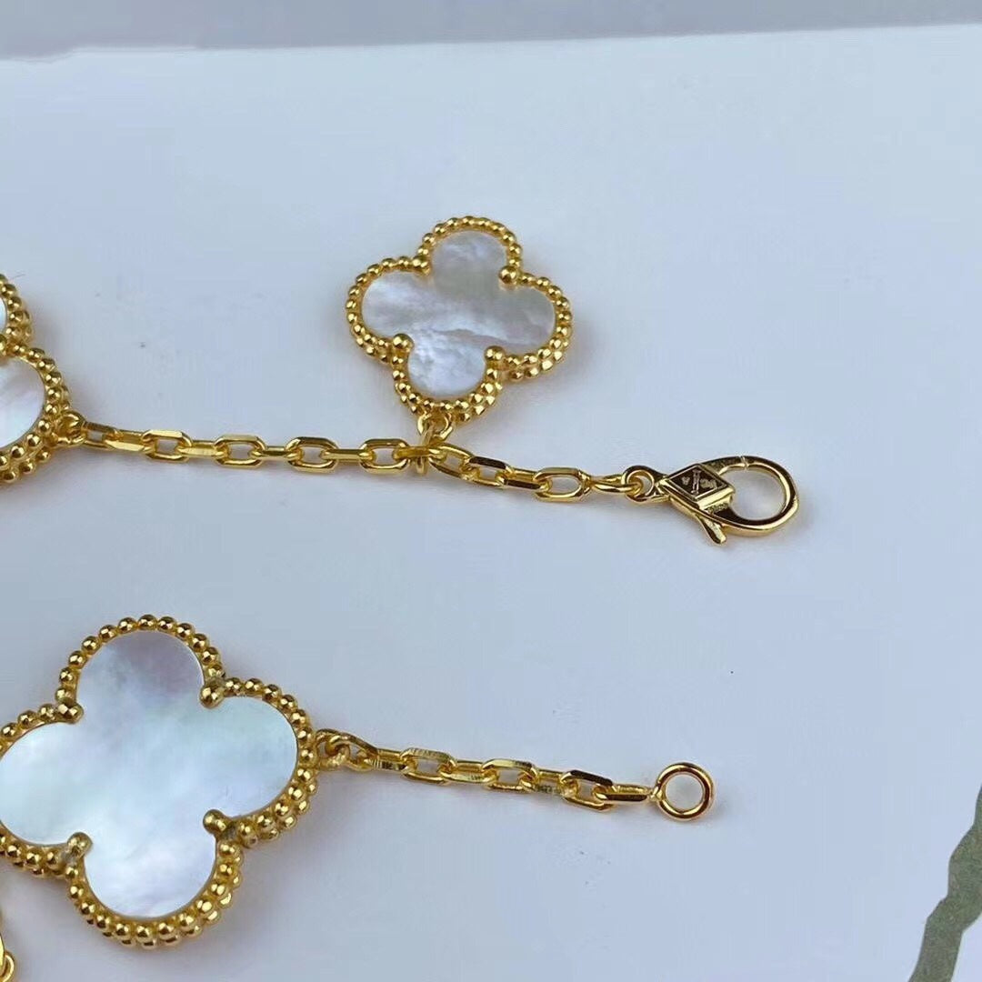 [Royal&Vicky]MAGIC CLOVER MOP GOLD BRACELET 5 MOTIFS