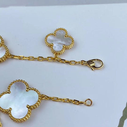 [Royal&Vicky]MAGIC CLOVER MOP GOLD BRACELET 5 MOTIFS